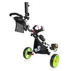 3 Wheel Foldable Golf Pull Cart with Golf Bag Umbrella Holder for Practice/Game