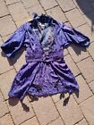 Antique edwardian blouse Violet With Handmade Lace Details, As Found