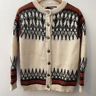 DALE OF NORWAY Vintage Nordic Fair Isle Wool Cardigan Sweater Women Size M