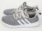 Adidas Cloudfoam Womens Size 8 Gray White Athletic Lace-Up Sneaker Logo Shoes