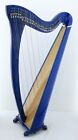 Daisy 34 Strings Lever Harp by Mikel Harps, Blue Finish - VAT Free Home Delivery