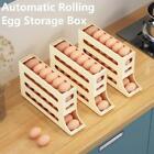 Roll down Refrigerator Egg Dispenser Auto Rolling Egg Holder Storage Rack 4-Tier
