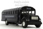 7 Inch Long Police Department Bus Scale Diecast Model - Navy Blue