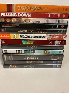 Lot Of 12 DVD’s Disney & Other Movie Boogie Nights Signs Twilight Village etc