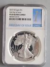 2019 W Silver Eagle, NGC Certified PF69 Ultra Cameo, First Day of Issue