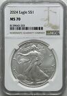 2024 $1 American Silver Eagle NGC MS70 Brown Label