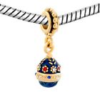 Easter Faberge Egg Flower Dangle Charm Beads DIY Bracelets Jewelry Making 1Pcs