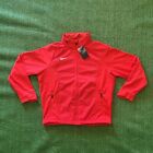 Nike Football Windbreaker Jacket Hooded Active Outerwear Red Size Medium Men