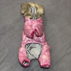 Dog Snowsuit with Fur Hoodie Size Small
