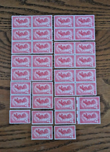 Overland Mail, 100th, 4¢ stamp, 5 Blocks +, 34 total, Scott# 1120, MNH