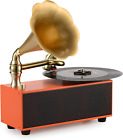 Mini Vinyl Record Player with Classic yet Modern Design, 2 Built-In Stereo Speak