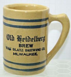 Val Blatz Brewing Company Old Heidelberg Brew D.S. Pre-Prohibition Ceramic Mug