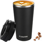 16oz Iced Coffee Tumbler Cup with Flip Lid and Handle Insulated Coffee Mug