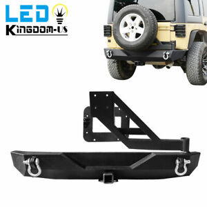 Textured Rear Bumper w/ Tire Carrier for 2007-2018 Jeep Wrangler JK Unlimited (For: Jeep)