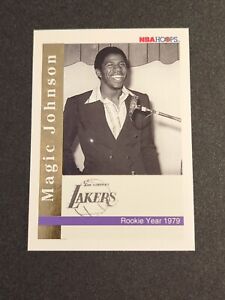 MAGIC JOHNSON ROOKIE 1979 Year NBA Hoops Basketball Card LOS ANGELES LAKERS