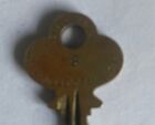 One Vintage Brass EAGLE Lock Co Key - Terryville Conn Etched #8