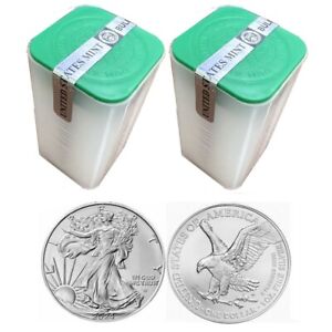 Lot of 40 - 2024 American Silver Eagle $1 Coin 1 oz .999 Fine Silver BU