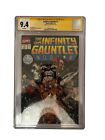 INFINITY GAUNTLET #1 CGC 9.4 SS GEORGE PEREZ LABEL SIGNED JIM STARLIN