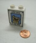 Lego Duplo LOST DOG POSTER SIGN Printed Block Specialty Piece Pet Reward Sign