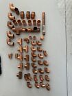 Lot Of Copper & Brass Plumbing Pipe Fittings Assorted 1/2 & 3/4 | 57 pieces