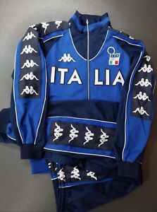 Kappa Italy Euro 2000 Tracksuit Jacket And Pants Soccer Football Size XL Fit L
