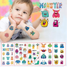 10 X Kids Little Monster Temporary Waterproof Tattoos Stickers Removable US