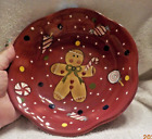 Laurie Gates Christmas Treat Candy bowl w/ gingerbread man