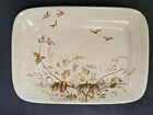 ANTIQUE Brown Transferware Royal Ironstone China Platter Alfred Meakin England