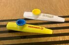 Hohner Kazoo Yellow Blue White Plastic Made In USA Great Shape Vintage 2 Vintage