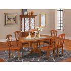 7  Pc  Dining  room  set-Oval  Dining  Table  with  Leaf  and  6  Chairs