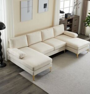 New ListingU Shaped Sectional Sofa, 4 Seater Sofa, Modern Couch with Chaise for Living Room