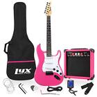 LyxPro Beginner 39” Electric Guitar & Electric Guitar Accessories, Pink