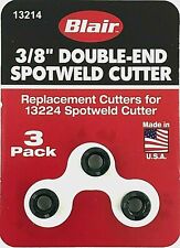 Blair 13214 3-pk Double-End Spot weld Cutters Replacement 3/8