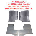 1976-1996 Jeep CJ7 CJ8 Scrambler & YJ Wrangler Front & Rear Floor Pans  4PC. Kit (For: 1977 Jeep CJ7)