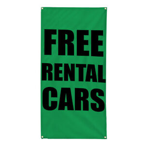 Vertical Vinyl Banner Multiple Sizes Free Rental Cars Business Business Outdoor