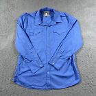 H Bar C California Ranchwear Button Down Shirt Mens Size XXL Rodeo Western Blue