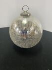 Antique Kugel Ornaments Silver Glass Crackle Mercury Glass Christmas