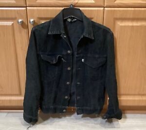 Levi's Mens Black Corduroy Trucker Jacket Faded Tags Levis Small Copper Buttons