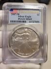 2007-W Burnished American Silver Eagle PCGS MS-69 First Strike Flag Label