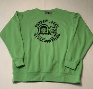 Eskimo Joes Green Mens 2XL Big Logo Pullover Sweatshirt Stillwater Oklahoma