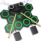 🔥MAZAHEI 9 Pads Electric Drum Kit, Portable Electronic Drum Set, NO STICKS🔥