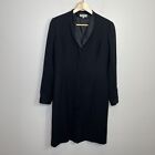 VTG Giorgio Armani Women's Black Buttoned Blazer Dress LS Wool Size 10 - Flawed