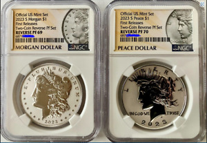 2023 S Reverse Proof $1 Morgan Peace Silver Dollars NGC PF69/PF70 First Releases