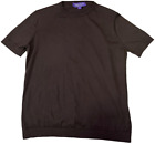 Ralph Lauren 100% Cashmere Purple Label Shirt Womans Medium Brown Made In Italy