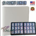 12 Pocket WHITE Trading Card BINDER Album  Zipper Side Loading 480 Pokemon Cards