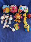 Mixed Lot of 12 Baby Toys Cloth, Baby Remote, Keys, Book, Stacking Baby Toy