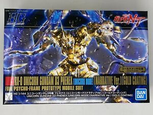 HGUC Unicorn Gundam 03 Phenex Unicorn Mode Narrative Ver. Gold 1/144 Model Kit