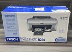 Epson Stylus R220 Digital Photo Inkjet CD DVD Printer with Cable, Software & Ink