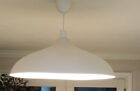 Crate And Barrel Round White Metal Large Pendant Light