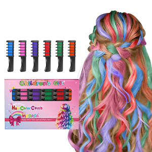 Hair Chalk Comb Temporary Hair Color Dye for Girls Kids Washable Christmas Party